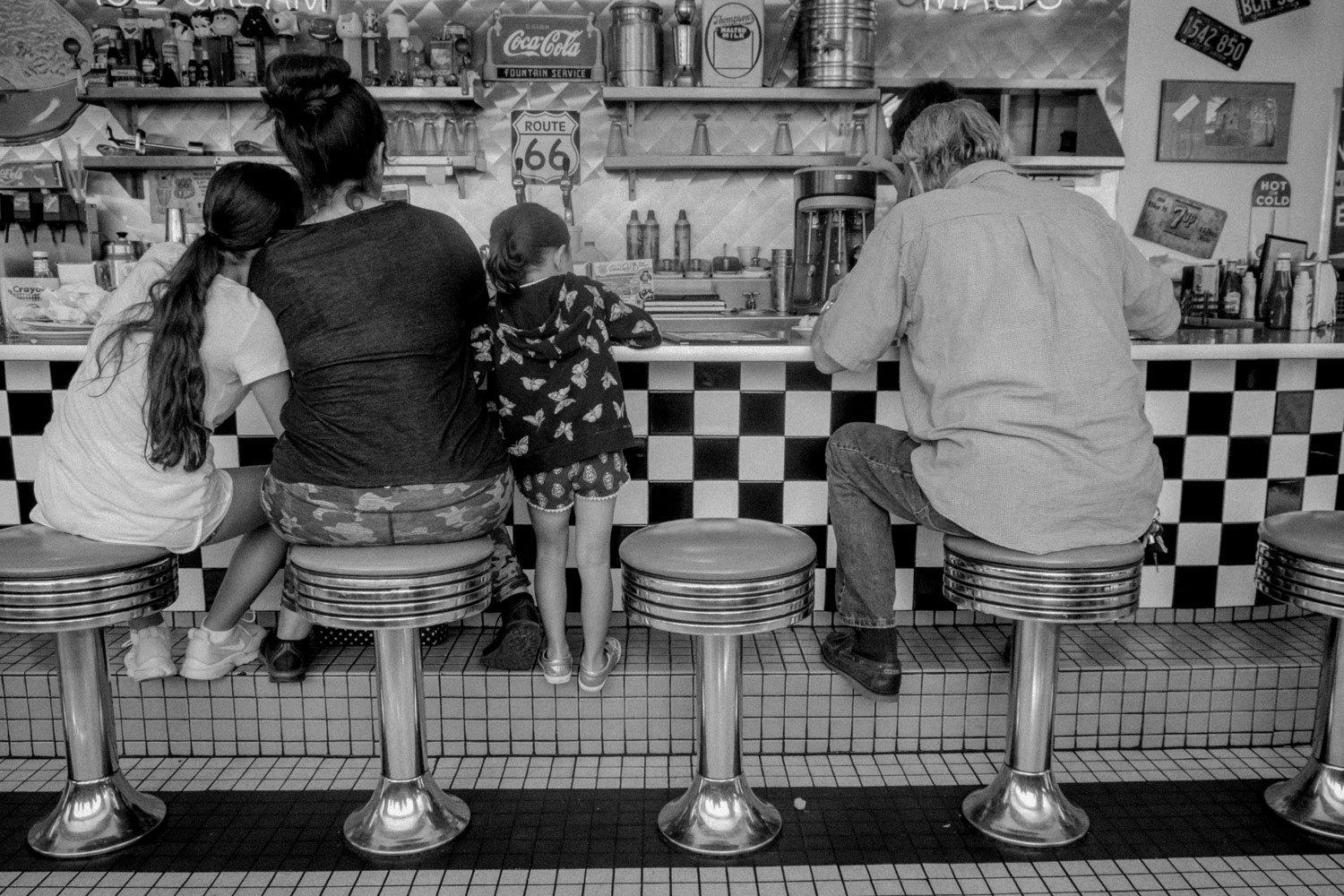 Ein Norman Rockwell-Moment. Diner Albuquerque, NM