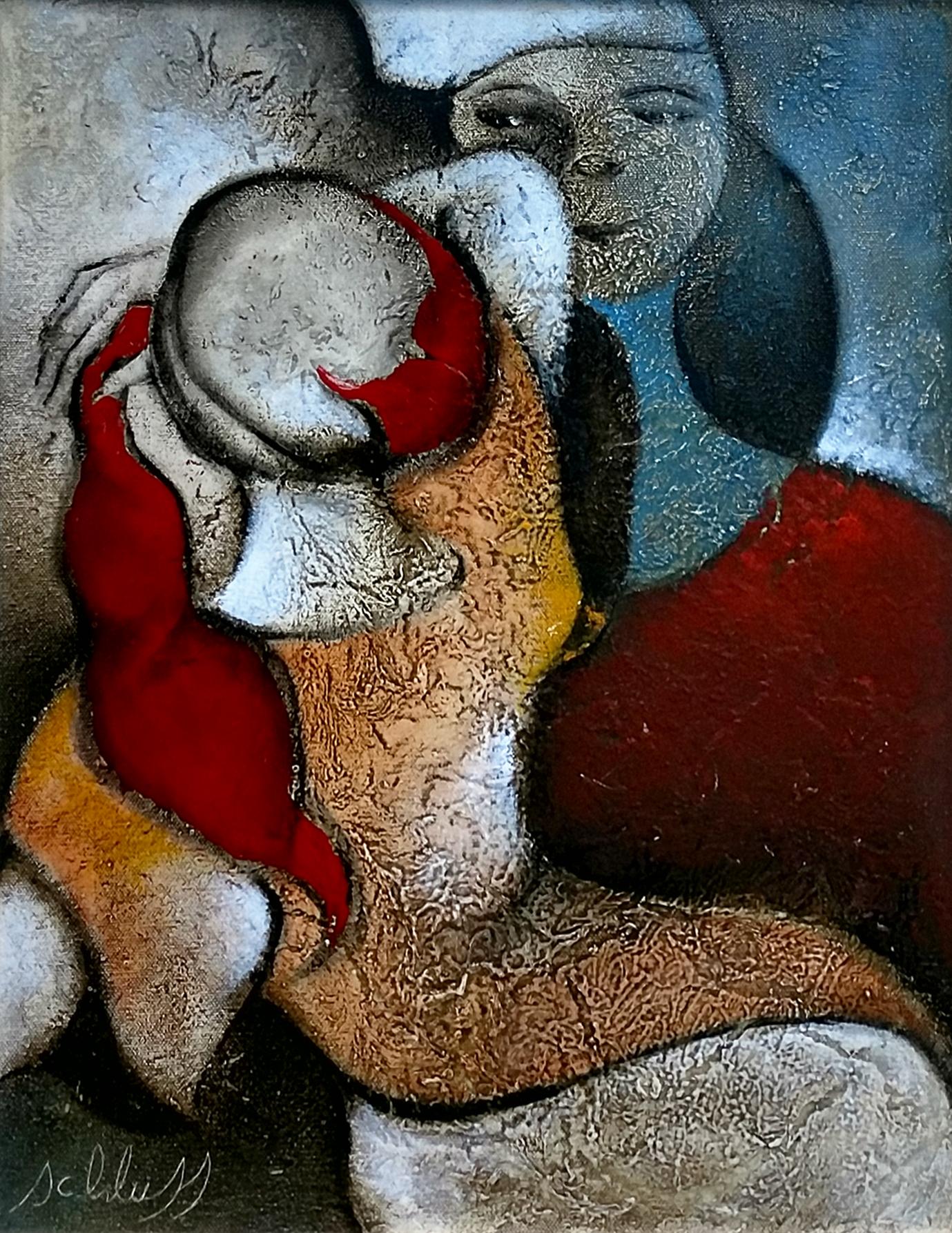 David Schluss Abstract Painting - IN THE MOMENT