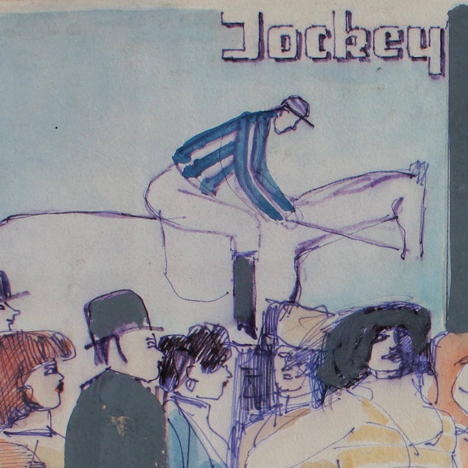 Jockey - Painting by David Schneuer