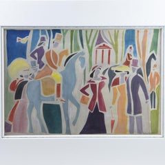 David Schneuer Paris Street Scene Watercolour, circa 1980