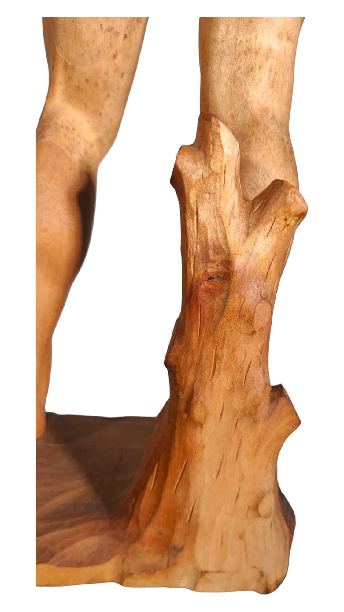 DAVID SCULPTURE IN WOOd For Sale 11