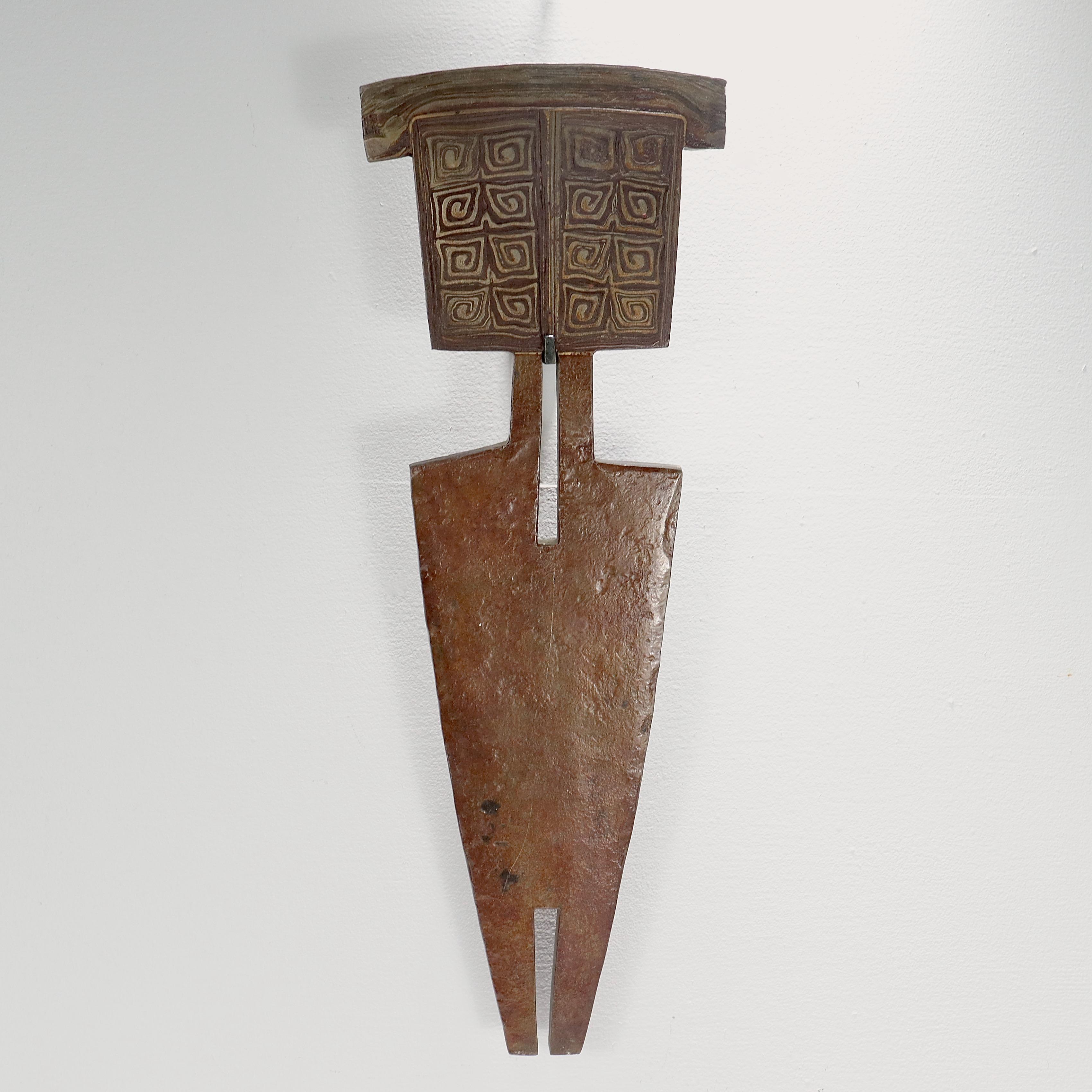 David Secrest Folded and Wrought Iron Wall Mounted Sound Sculpture at