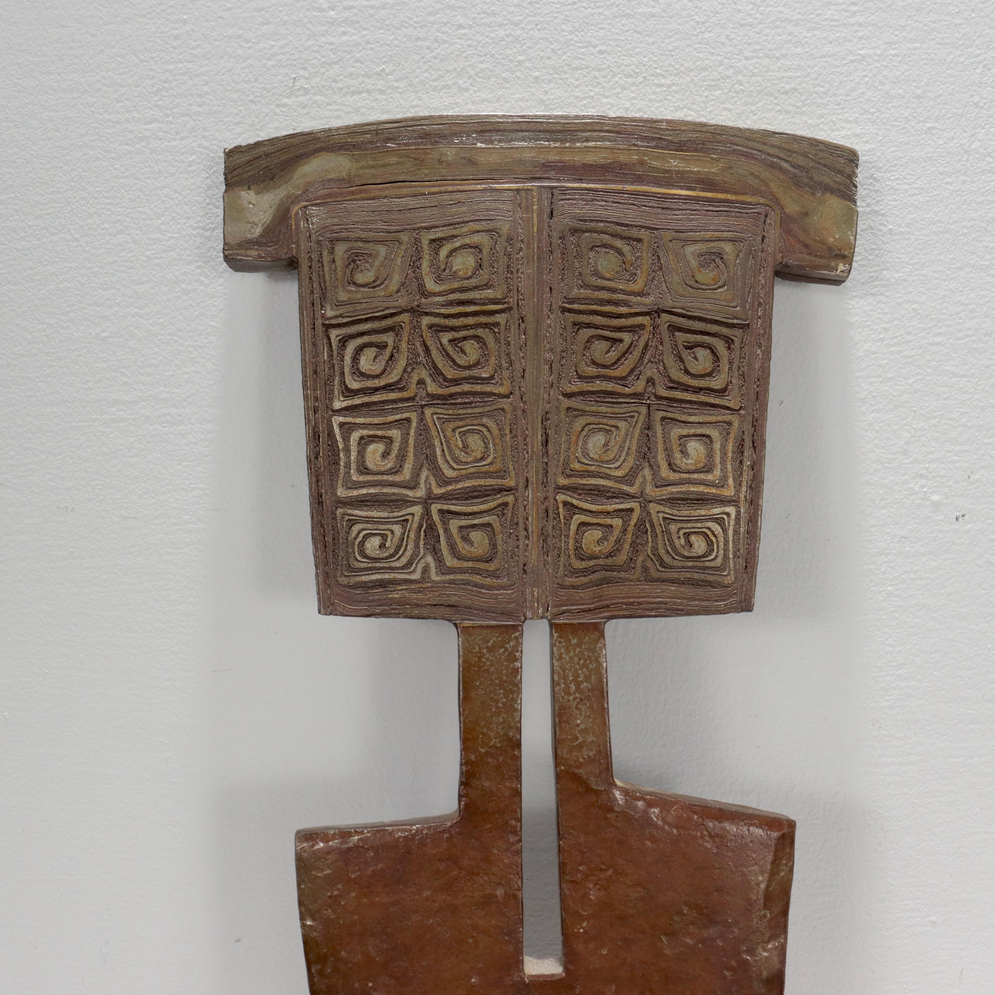 David Secrest Folded and Wrought Iron Wall Mounted Sound Sculpture at