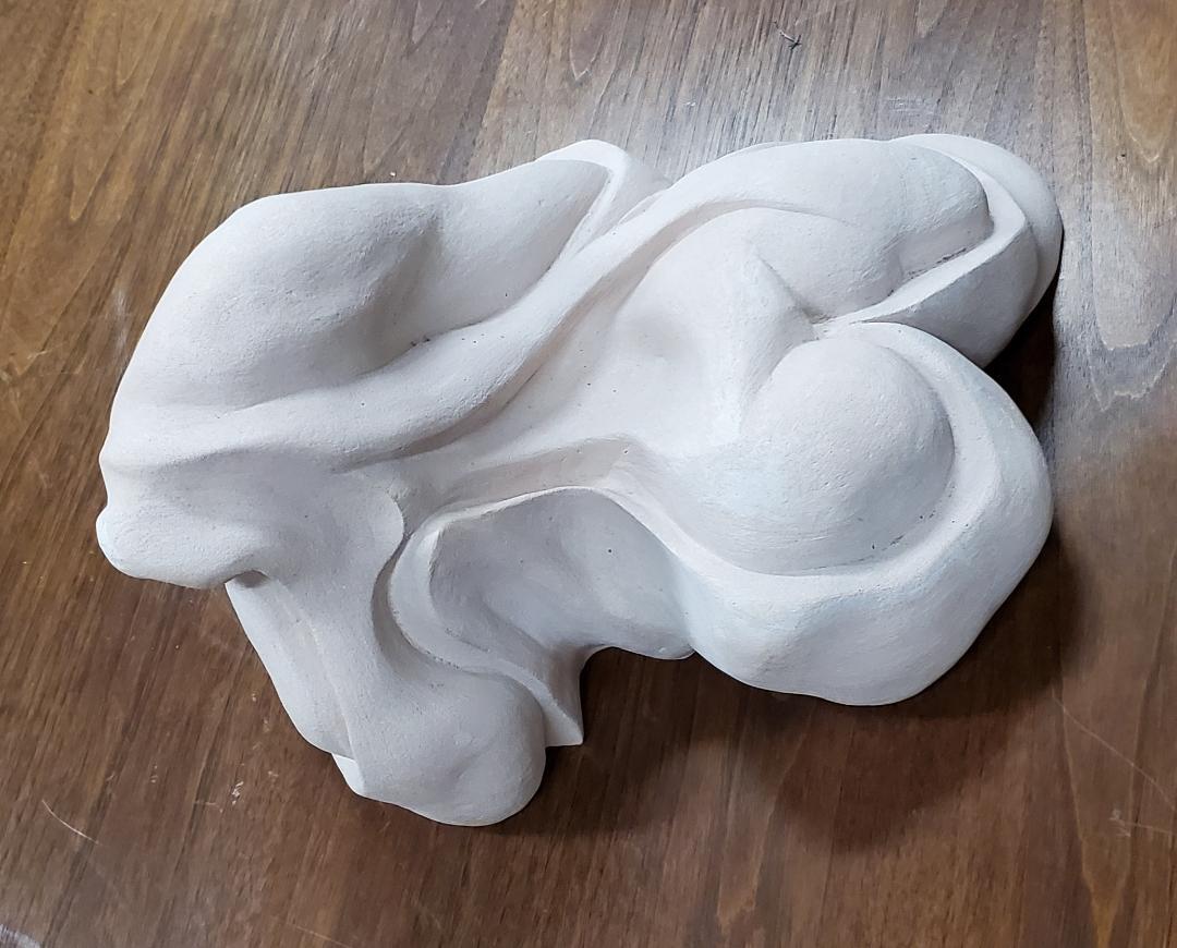 Ceramic DAVID SEGEL Abstract Nude Sculpture 1970s For Sale