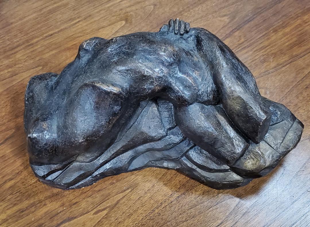 David Segel Abstract Nude Sculpture Woman on Rocks, 1970s For Sale 8