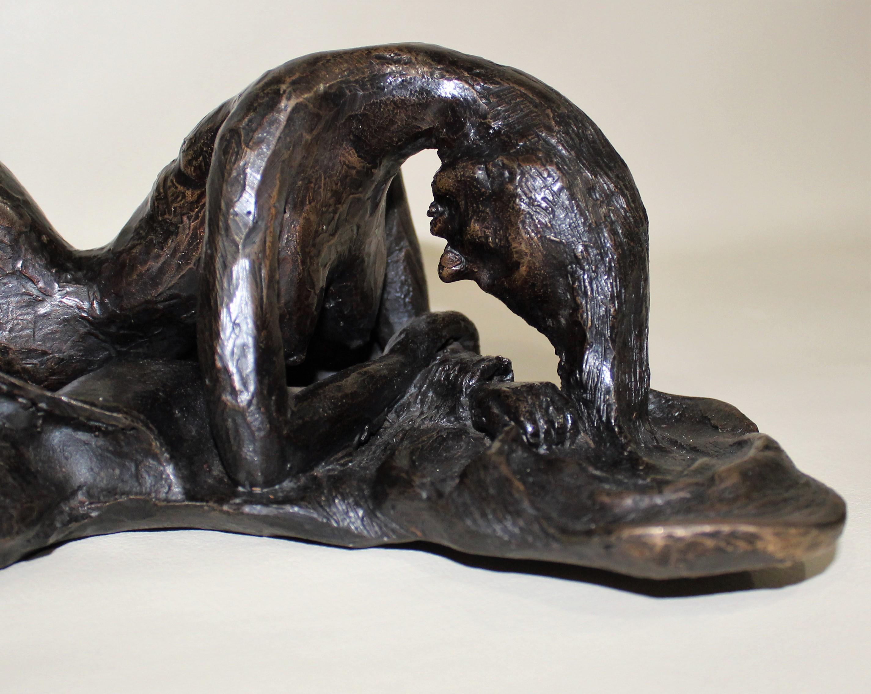 David Segel Nude Woman Modernist Bronze Sculpture 5