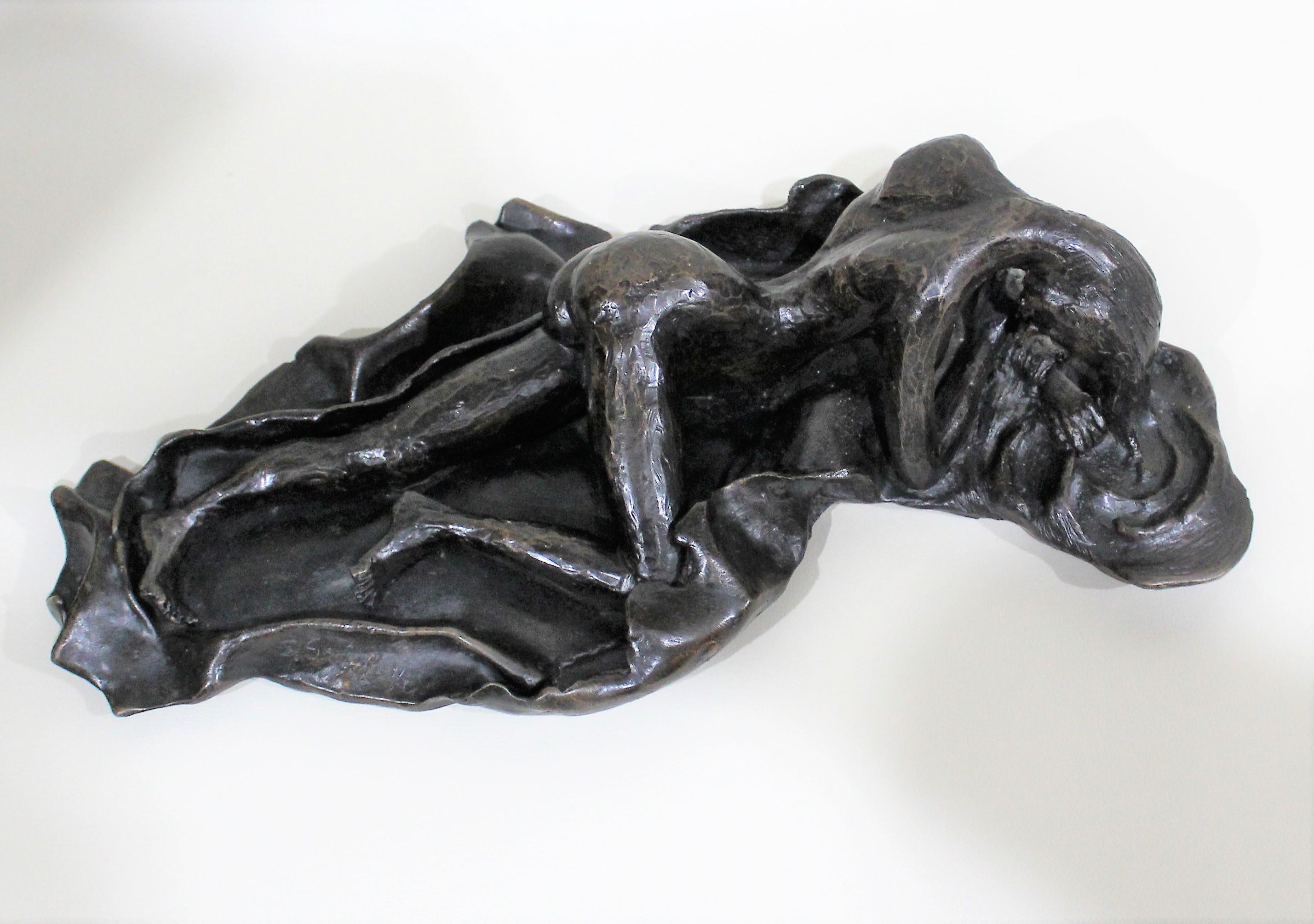 David Segel Nude Woman Modernist Bronze Sculpture 7