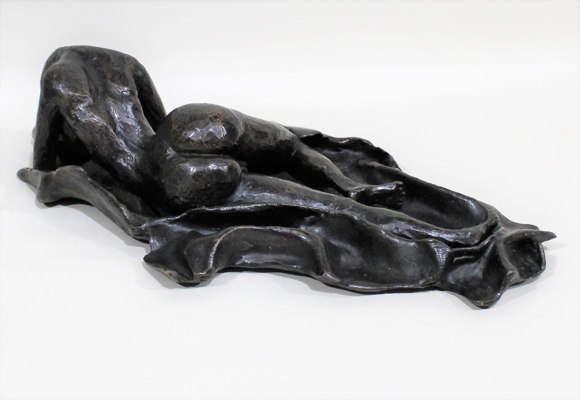 David Segel Nude Woman Modernist Bronze Sculpture In Good Condition In Hamilton, Ontario