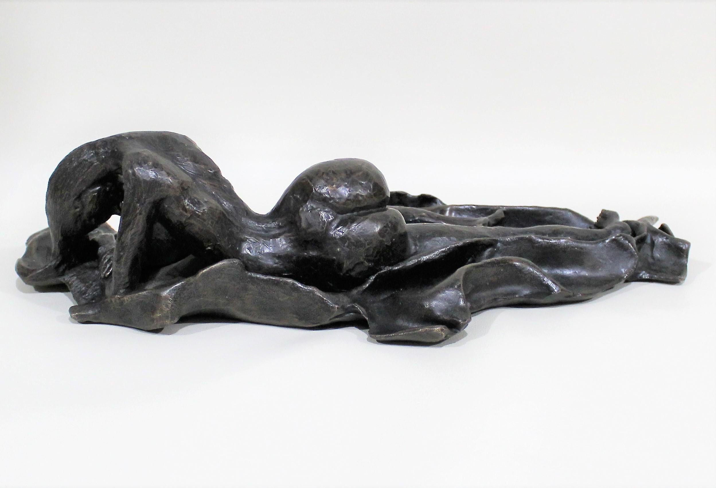 20th Century David Segel Nude Woman Modernist Bronze Sculpture