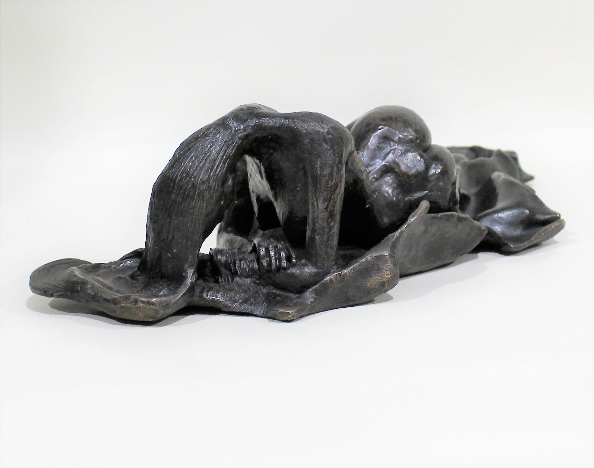 David Segel Nude Woman Modernist Bronze Sculpture 1