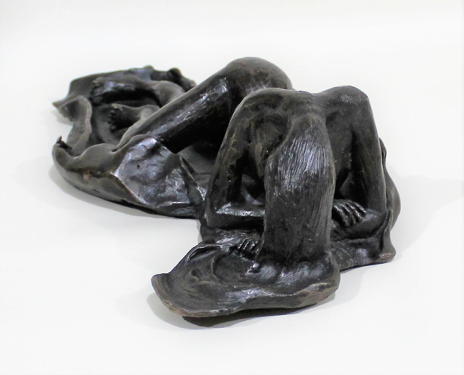 David Segel Nude Woman Modernist Bronze Sculpture 2