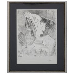 Abstract Portrait Lithograph by David Segel