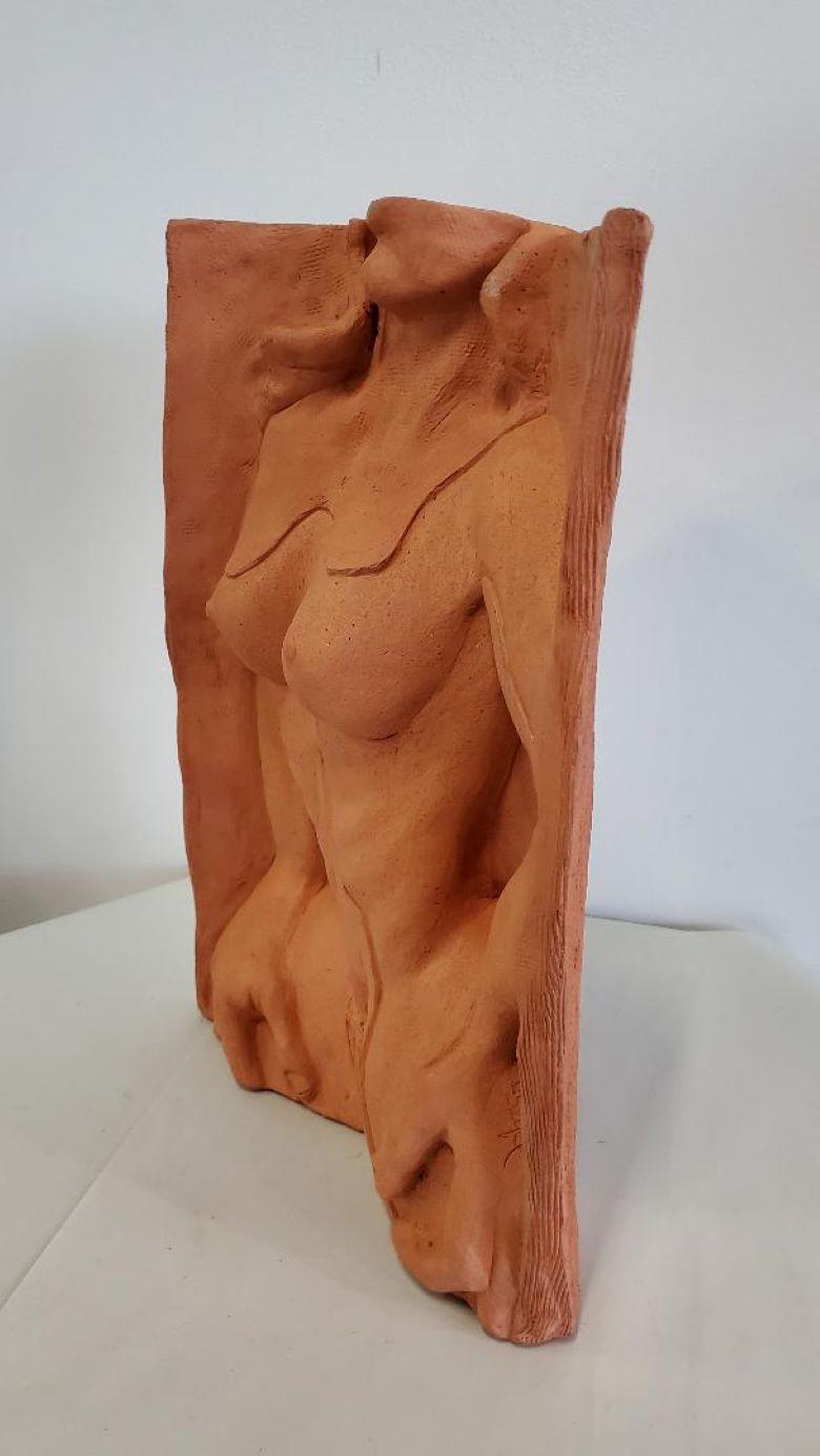 David Segel Sculpture Large Terracotta Double Sided Curved For Sale 2