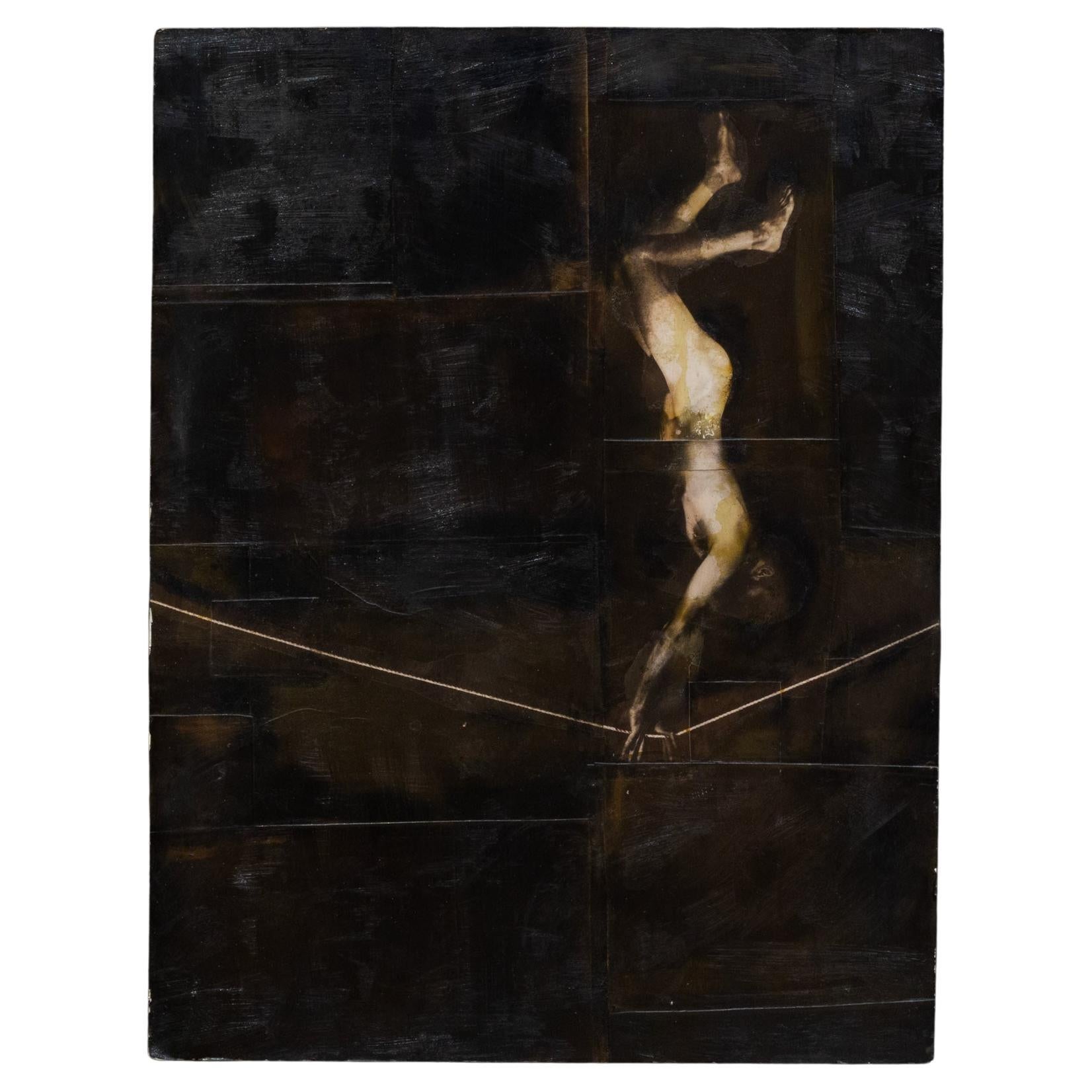 David Seiler Photocollage Tight Rope Walker 1993 in vendita
