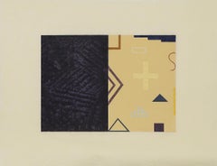 Birnham Wood 3, Geometric Abstract Aquatint Etching by David Shapiro