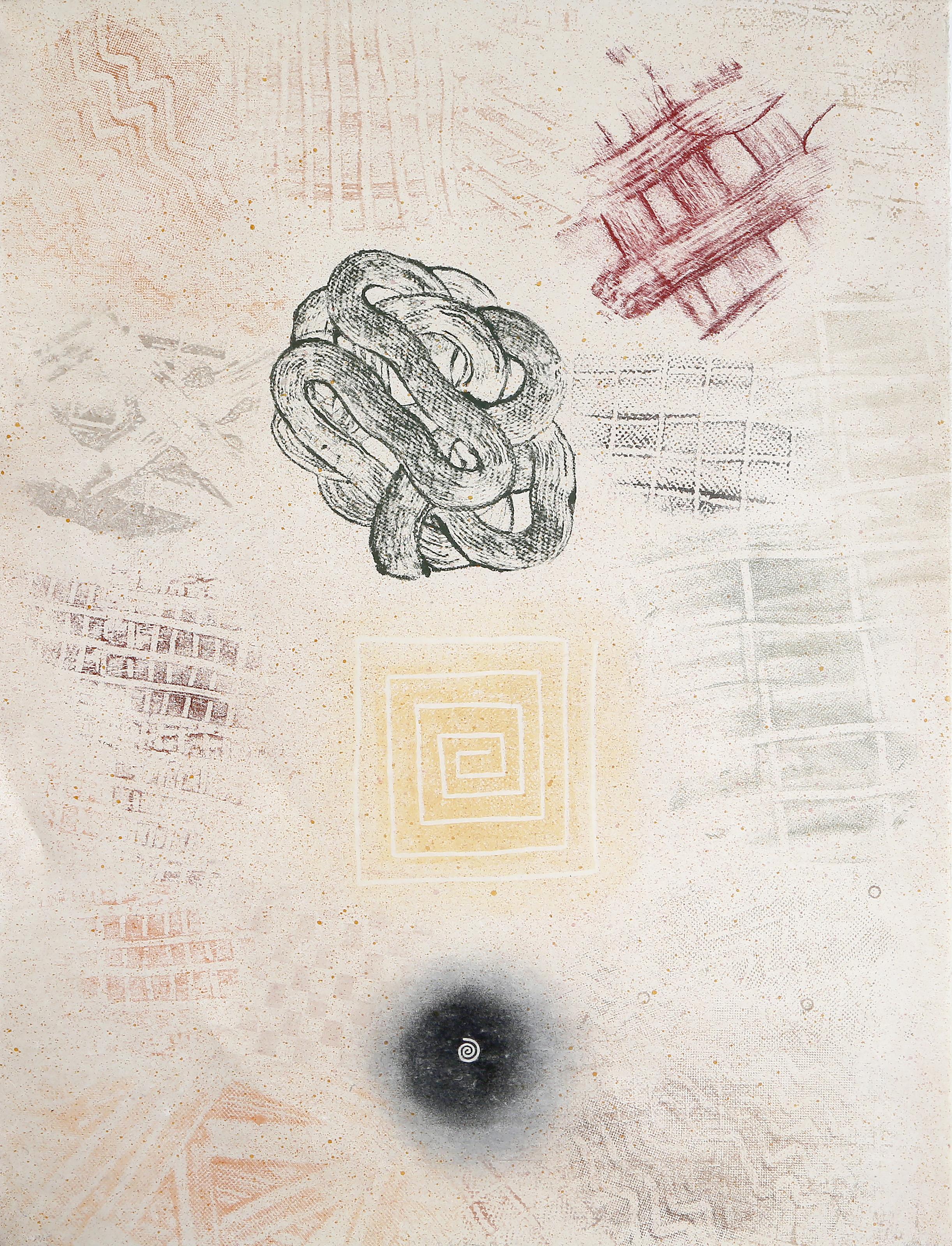 David Shapiro, American (1944 - ) - Subtle Body, Year:  1983, Medium:  Lithograph and screenprinting on Fabriano, signed, titled, numbered and dated in pencil, Edition:  25, Size:  42 x 32 in. (106.68 x 81.28 cm)