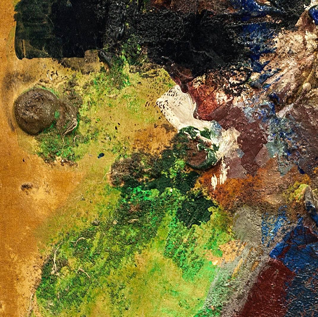Pittura astratta moderna israeliana di metà secolo a tecnica mista David Sharir in vendita 4