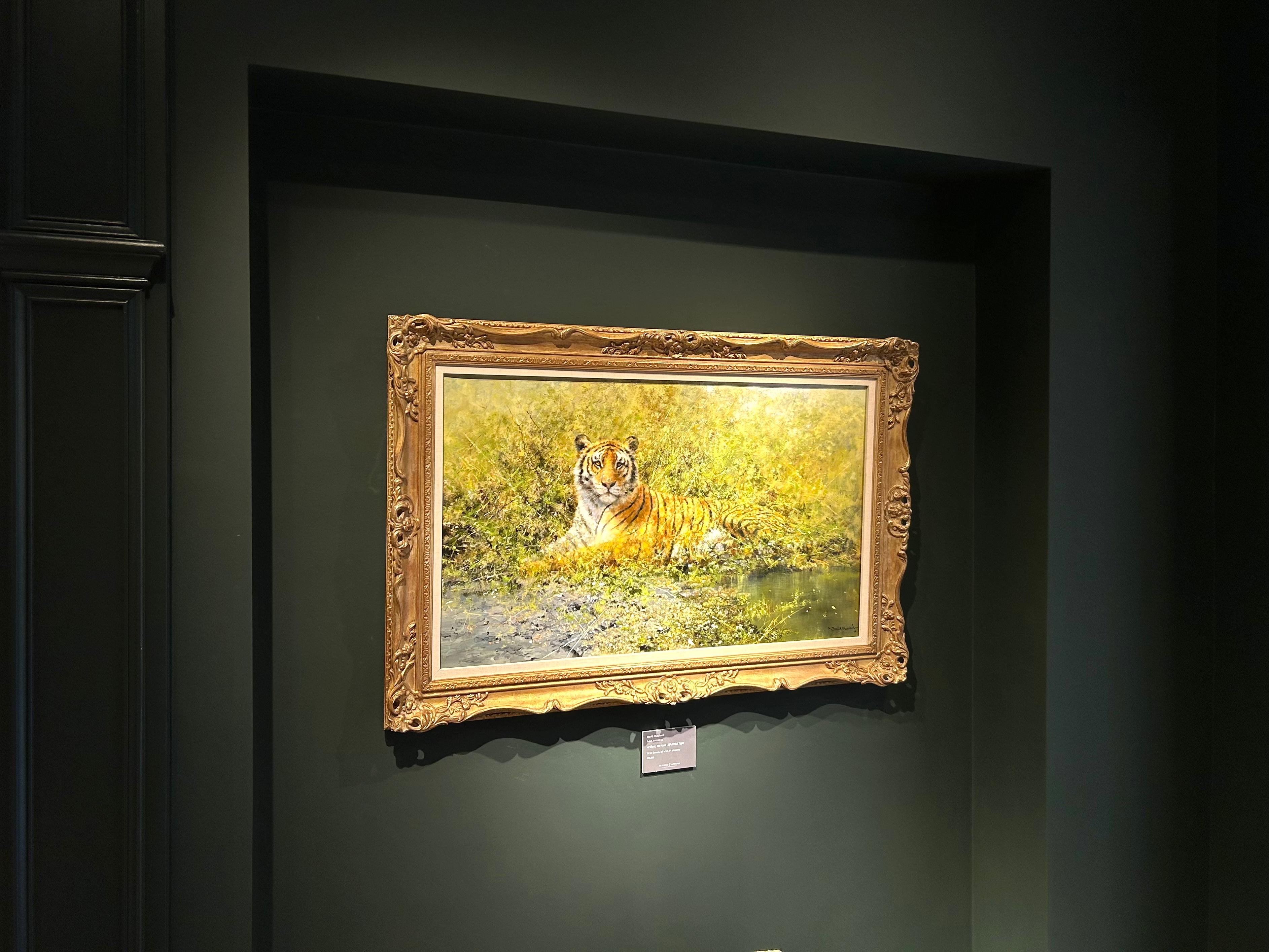A riposo, ma all'erta - Tigre vigile, 2001, David Shepherd Pittura ad olio originale in vendita 7