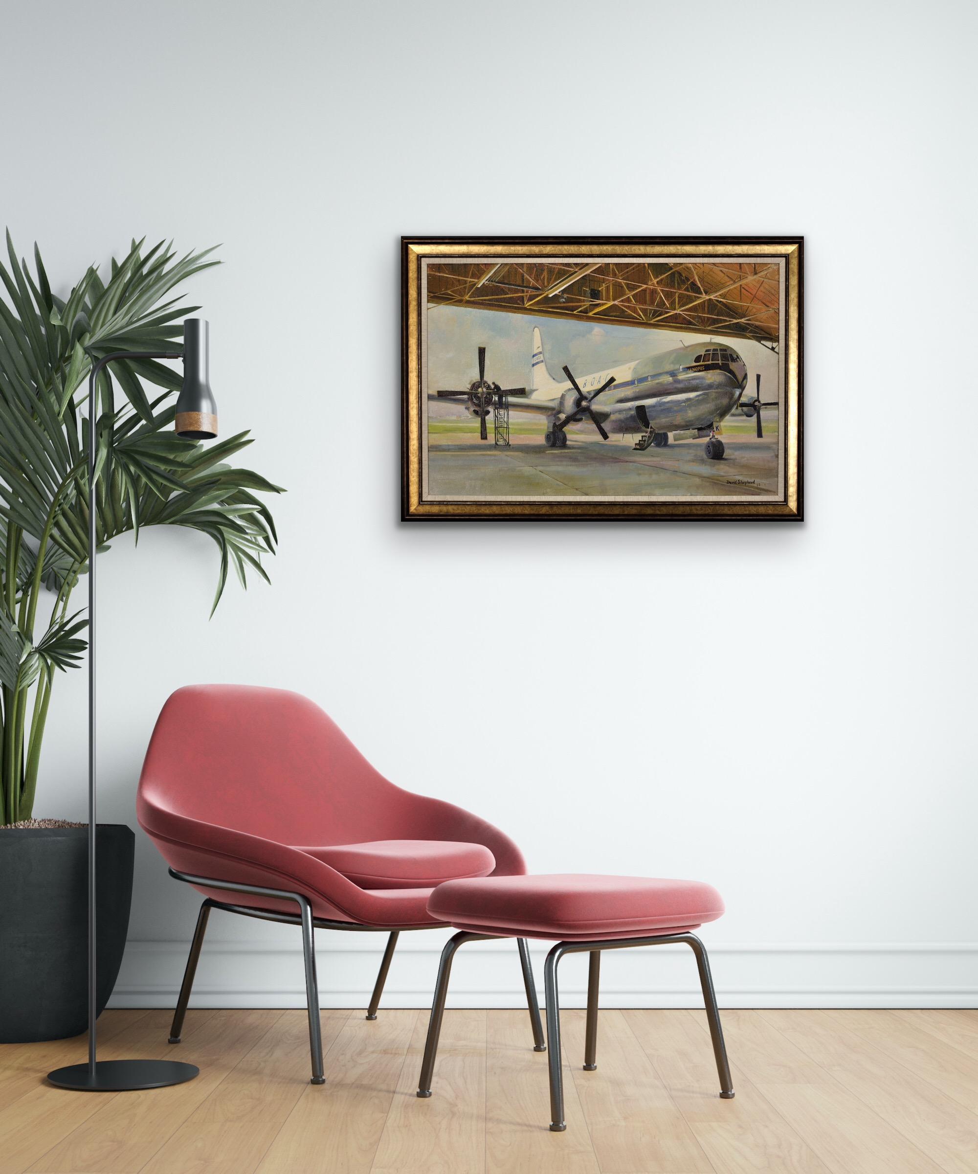 Gigantesco Boeing 377 Stratocruiser Canopus, aeromobile di linea della BOAC rinnovato e dipinto in vendita 5