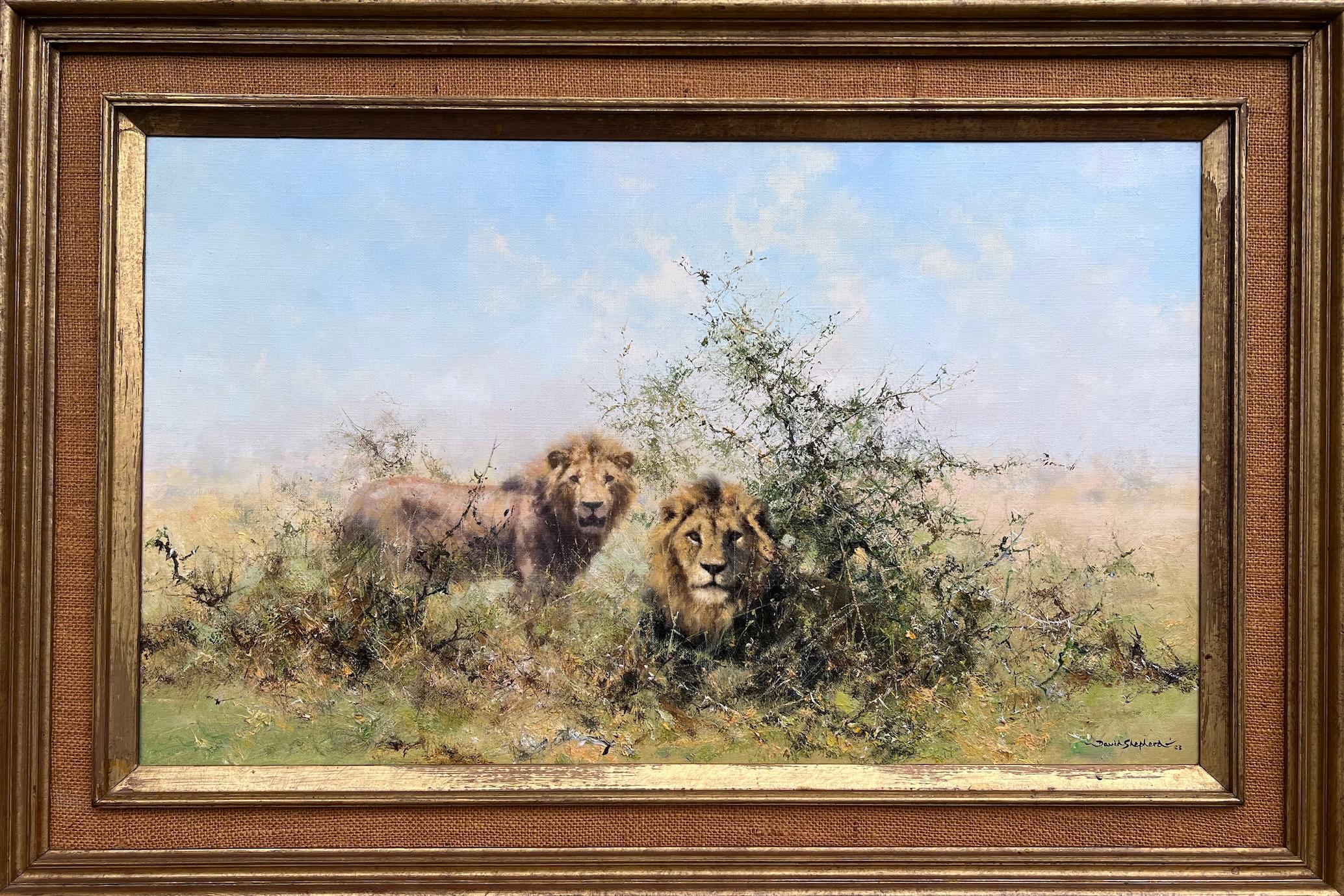 Fuori dalle pianure, dipinto nel 1983 - Painting di David Shepherd