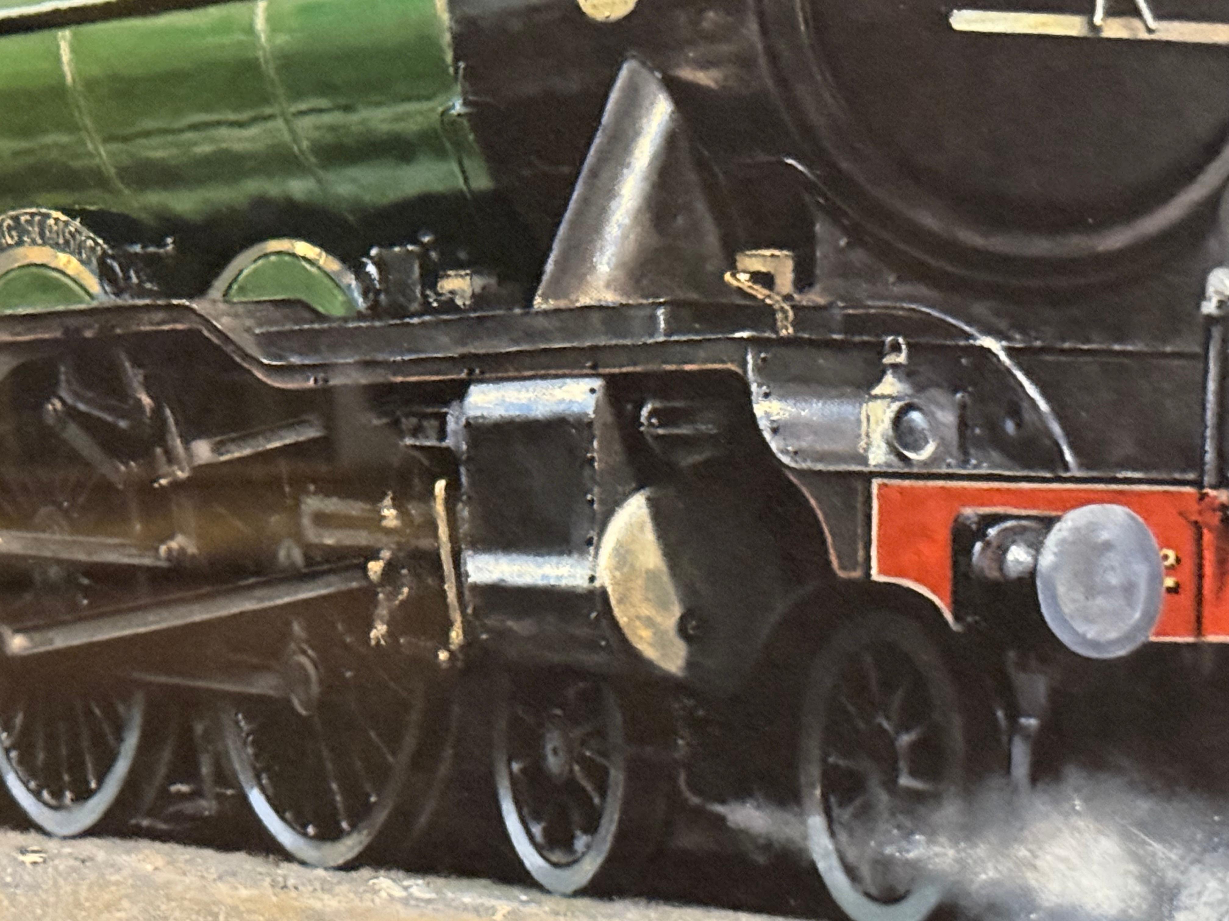 The Flying Scotsman 4472 Steam Train signed ltd ed - Realist Print by David Shepherd
