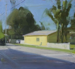 Yellow House / oil on wood