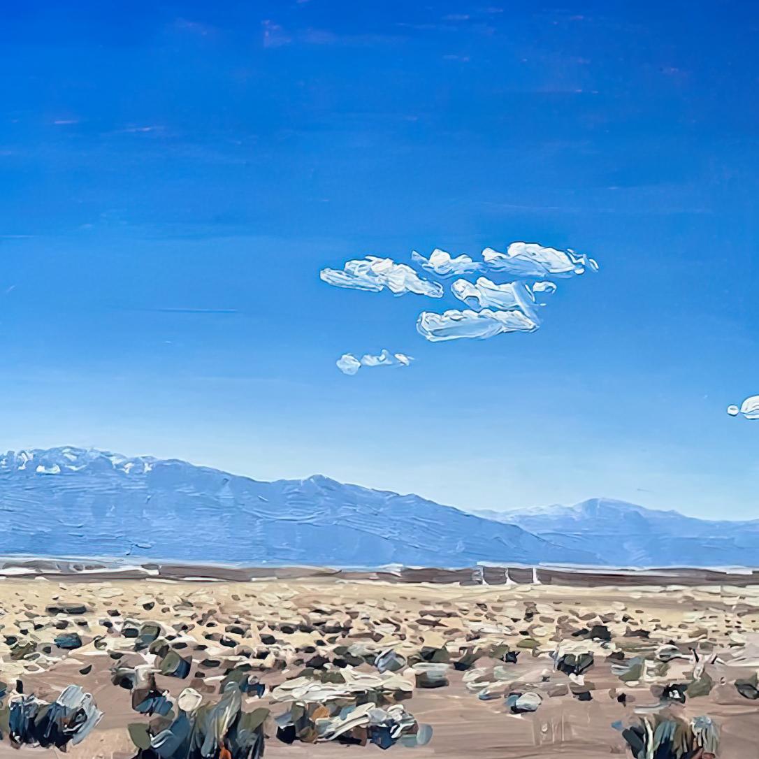 Chico Basin, vallée de la vallée de San Luis, Colorado, peinture à l'huile originale - Réalisme Painting par David Shingler