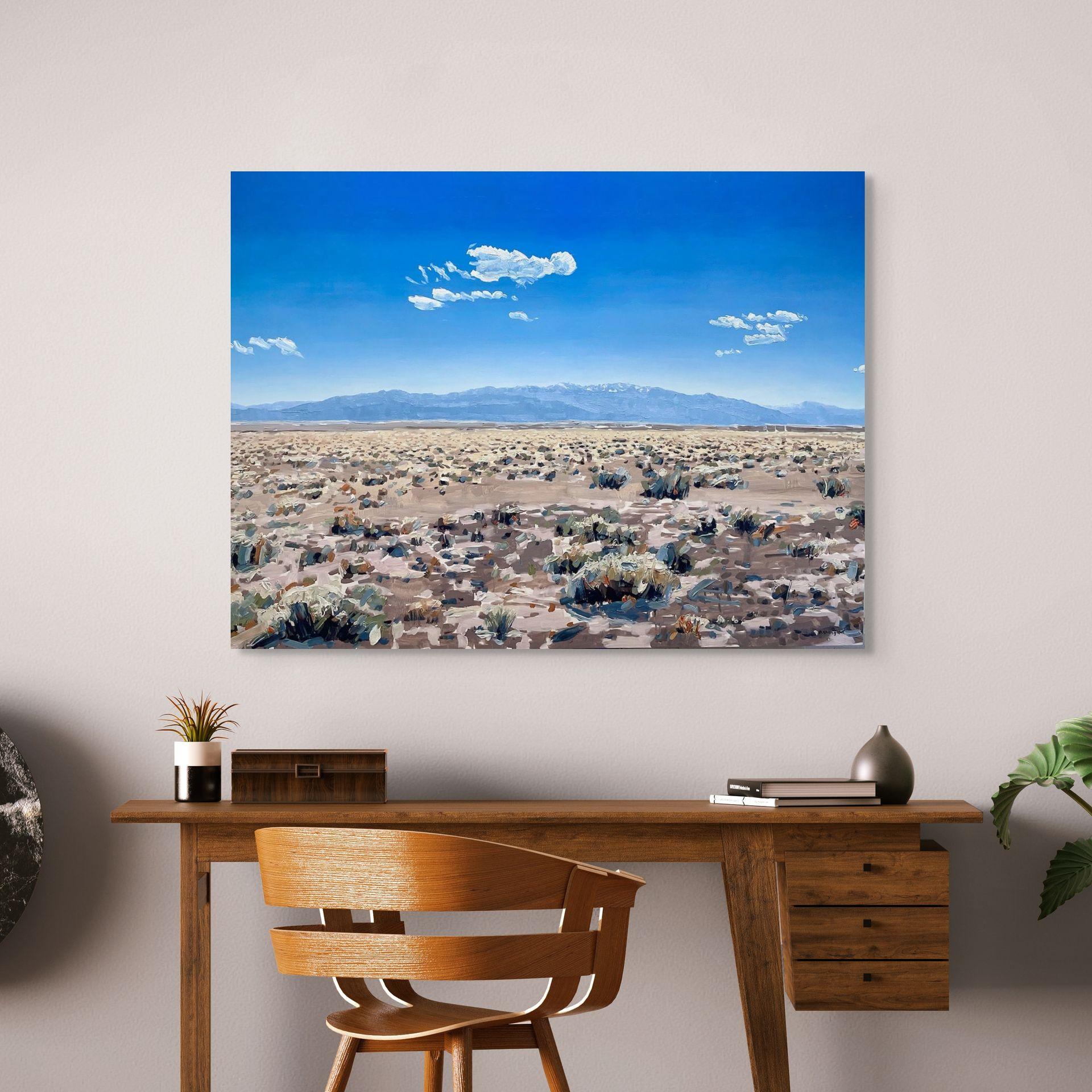 Bacino di Chico, Valle di San Luis, Colorado, Pittura ad olio originale in vendita 4
