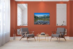 "Nymph Lake, Rocky Mountain Park, CO" – Colorado Pines Landscape Oil