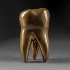 David SHRIGLEY (1968) : "Brass Tooth" (2010), Solid polished brass, Ed° 80 ex.