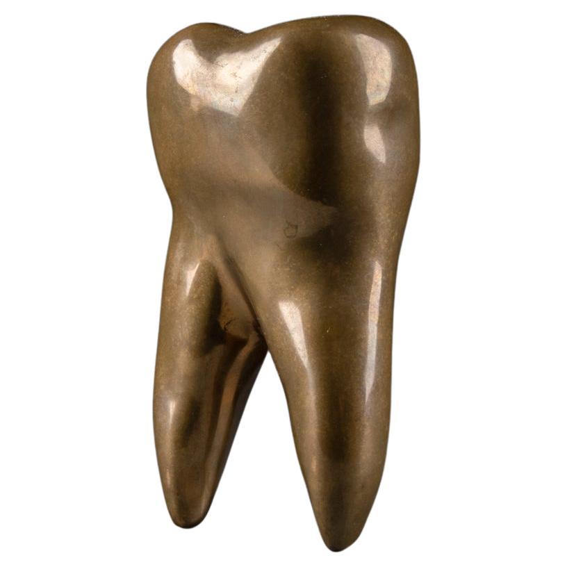 David SHRIGLEY (1968) : "Brass Tooth" (2010), Solid polished brass, Ed° 80 ex.