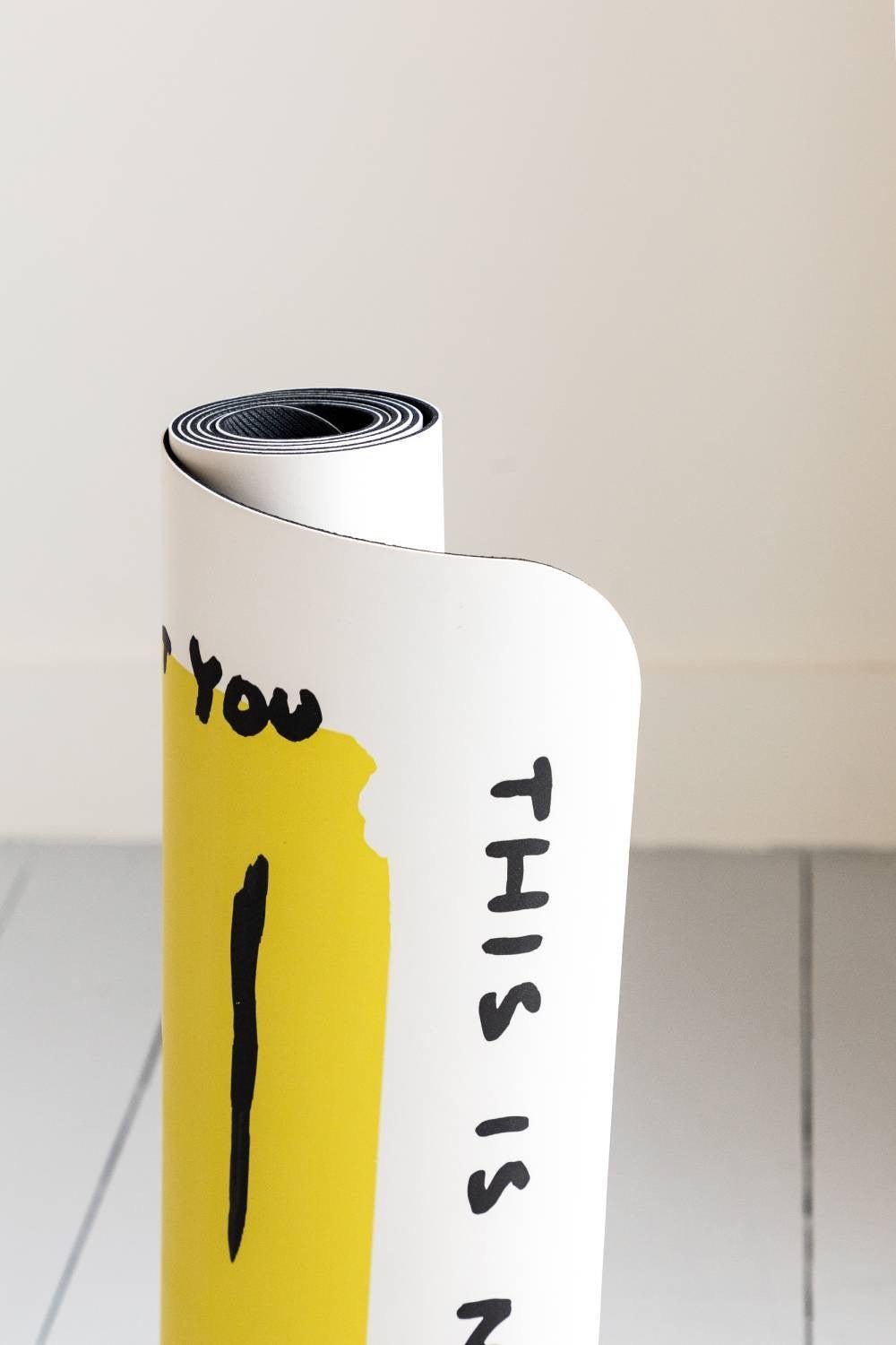 This is not what I wanted ... (Yoga Mat) - Contemporary Mixed Media Art by David Shrigley