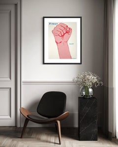 David Shrigley Fight Your Paranoia 2022 Signed Original Acrylic Painting