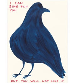 I Can Sing For You, 2025, pittura acrilica su carta di David Shrigley