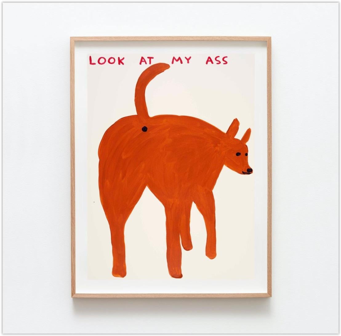 Senza titolo (Guarda il mio culo), 2020 - Pittura (unica) di David Shrigley 1