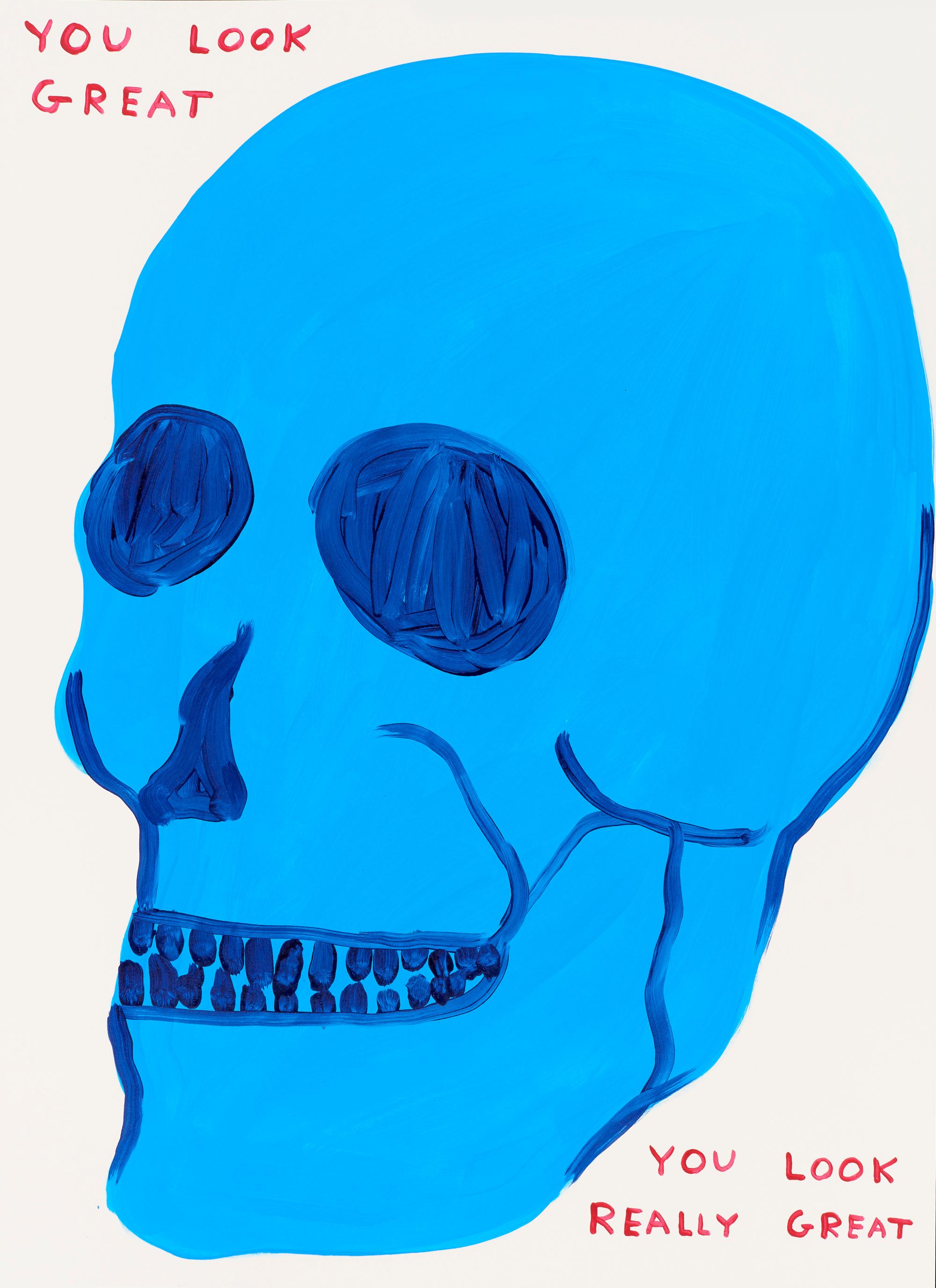 David Shrigley Figurative Painting - Untitled (You Look Great)