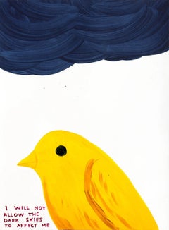 3 x David Shrigley artworks  Elephant, Frog, Bird
