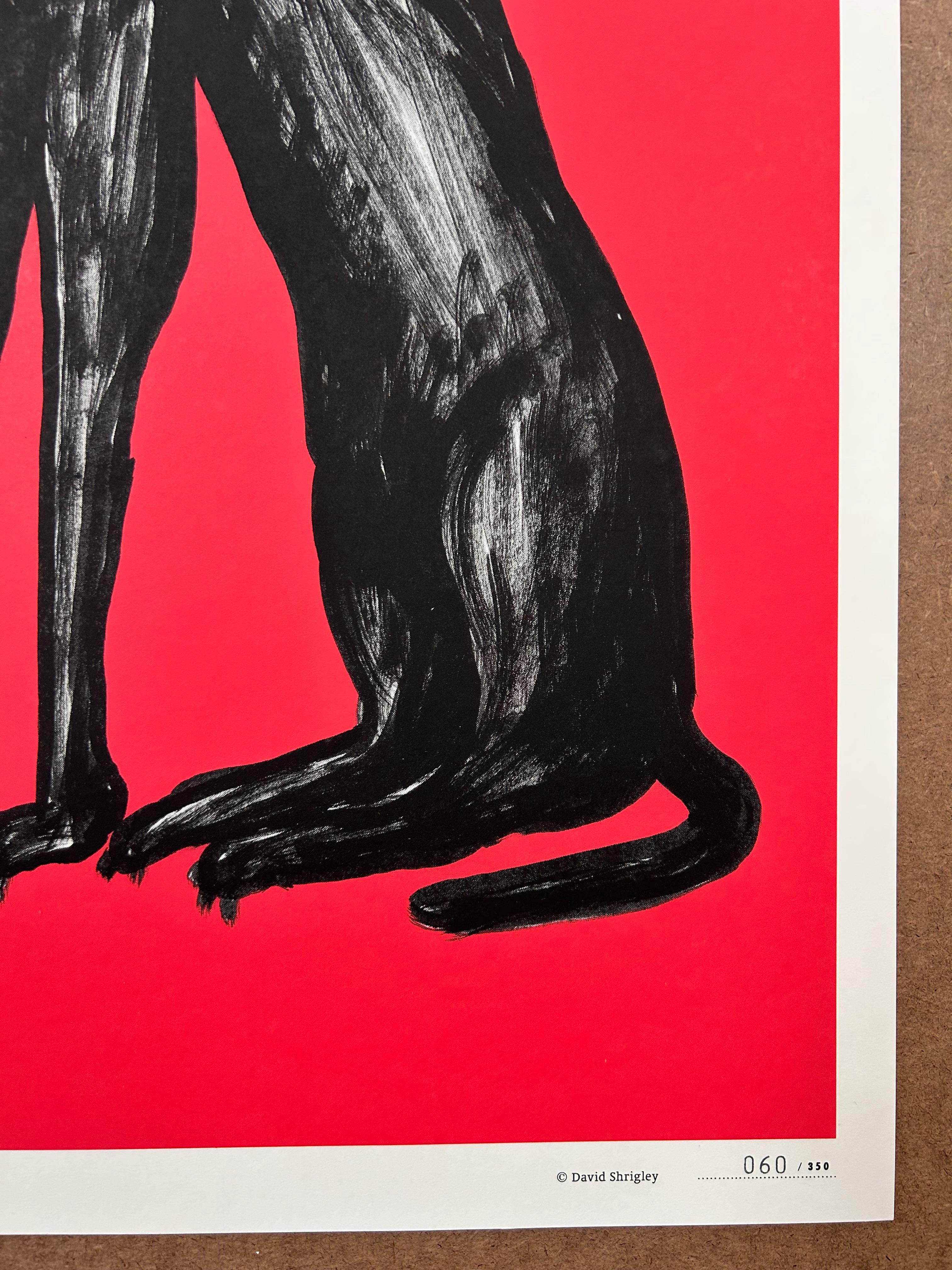 L'artiste a mangé par un loup - Print de David Shrigley