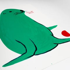 Balance The Ball On Your Nose Screen Print, Signed Contemporary Art