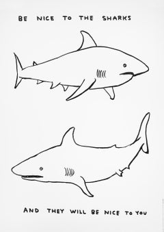 David Shrigley -- Be Nice to Sharks, limited edition