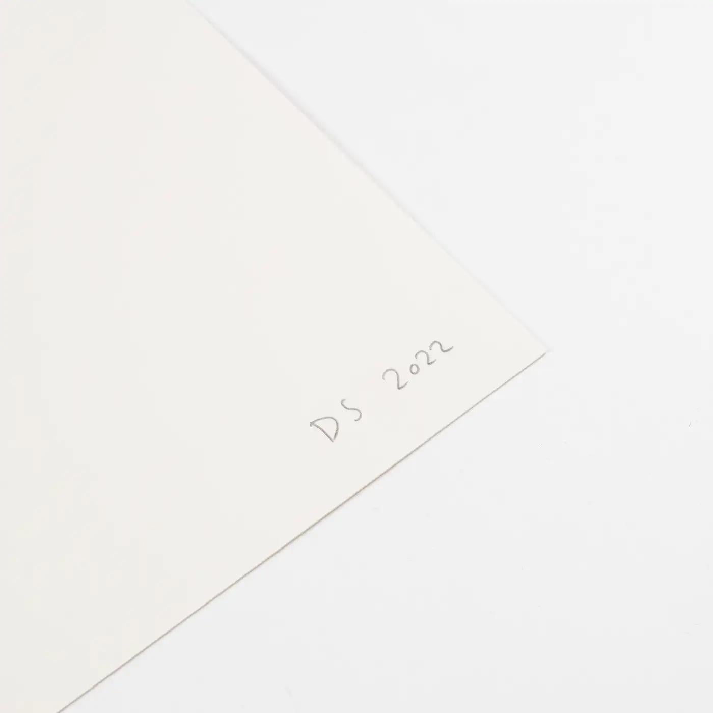 DAVID SHRIGLEY - PRIMA CHE TU POSSA INTRATTENERE. By Design Modern Artista Britannico Blu - Figurative Print Rosa di David Shrigley