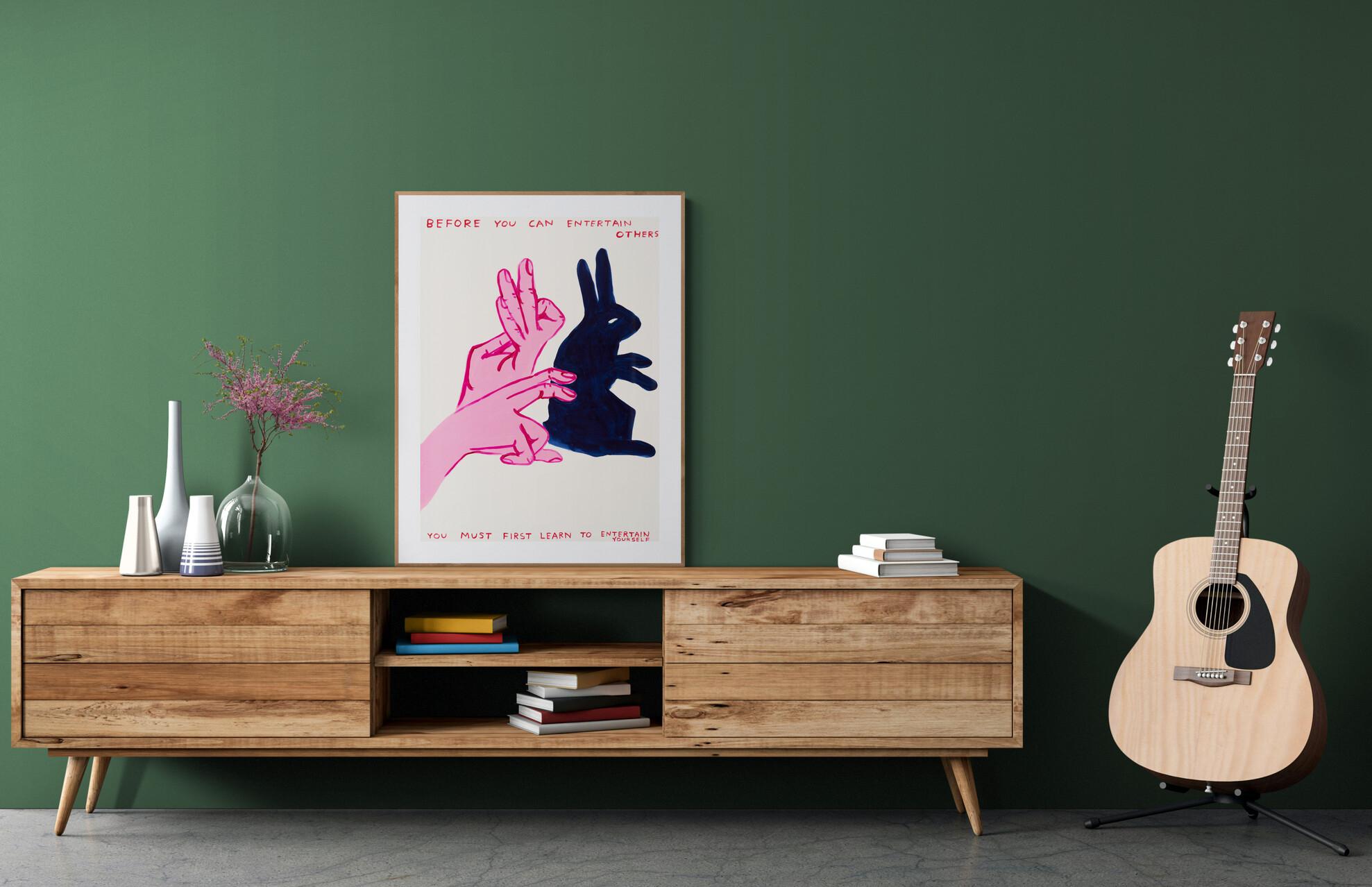 DAVID SHRIGLEY – SIE SIND SEIN INNERHALTEN. Modernes Design Britischer Künstler Blau im Angebot 1