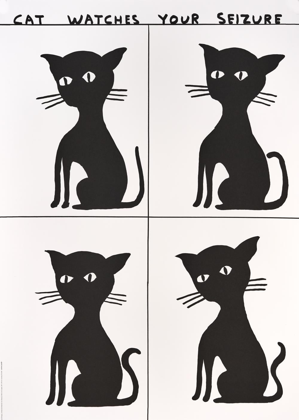 David Shrigley -- Get In, 2020
70 x 50 cm
Printed on 200g Munken Lynx paper
Printed by Narayana Press in Denmark
Unnumbered from the Edition of 350
Unsigned 

FREE SHIPPING