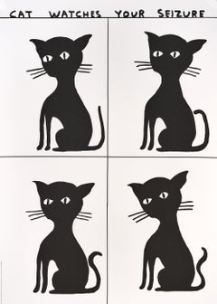 David Shrigley -- Cat Watches Your Seizure, offset lithograph, limited edition