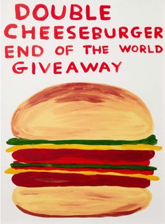 David Shrigley - Regalo per la fine del mondo con doppio cheeseburger, 2020