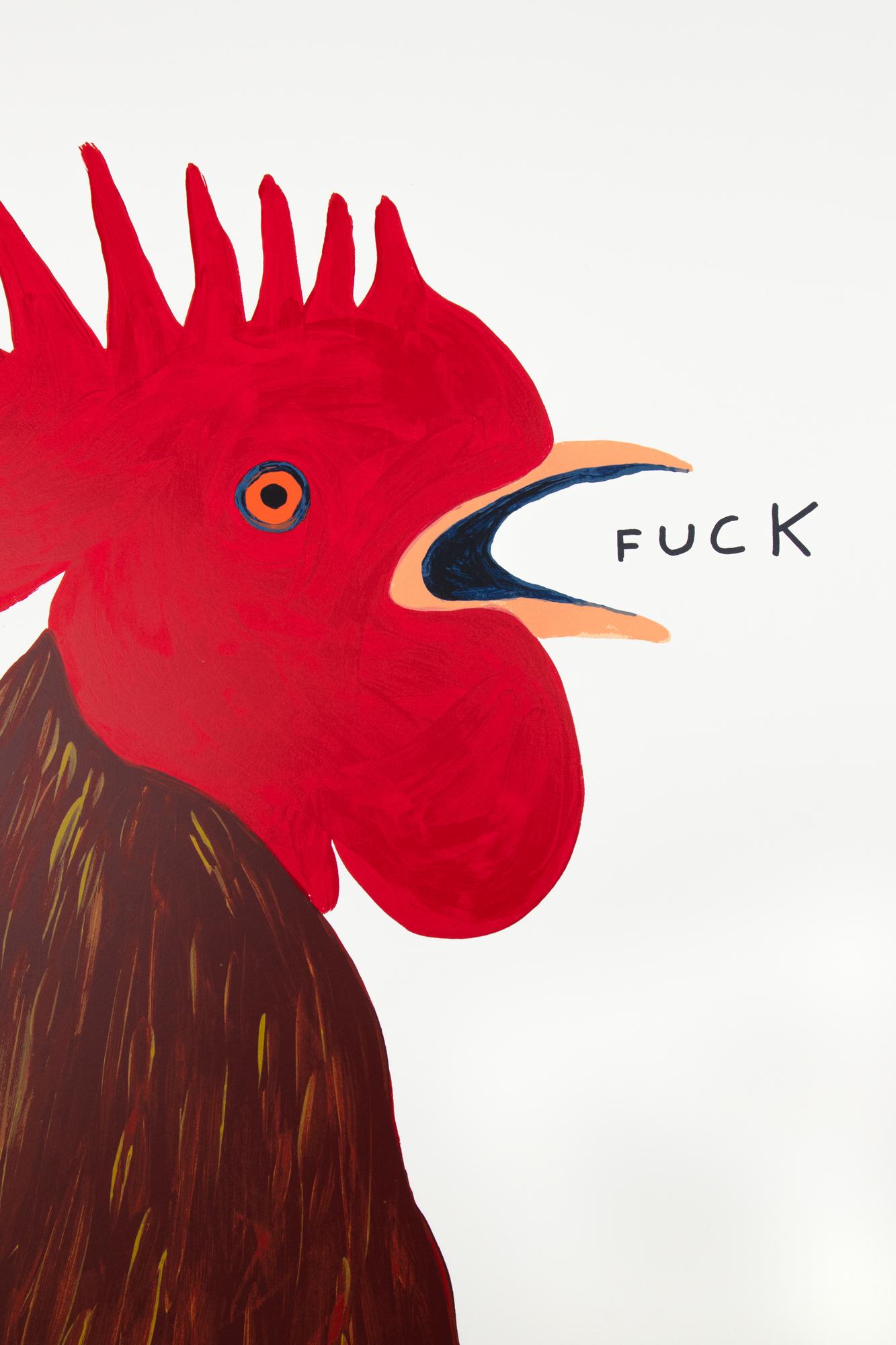David Shrigley, Fuck - Screenprint, Contemporary Pop Art, Signed Print 1