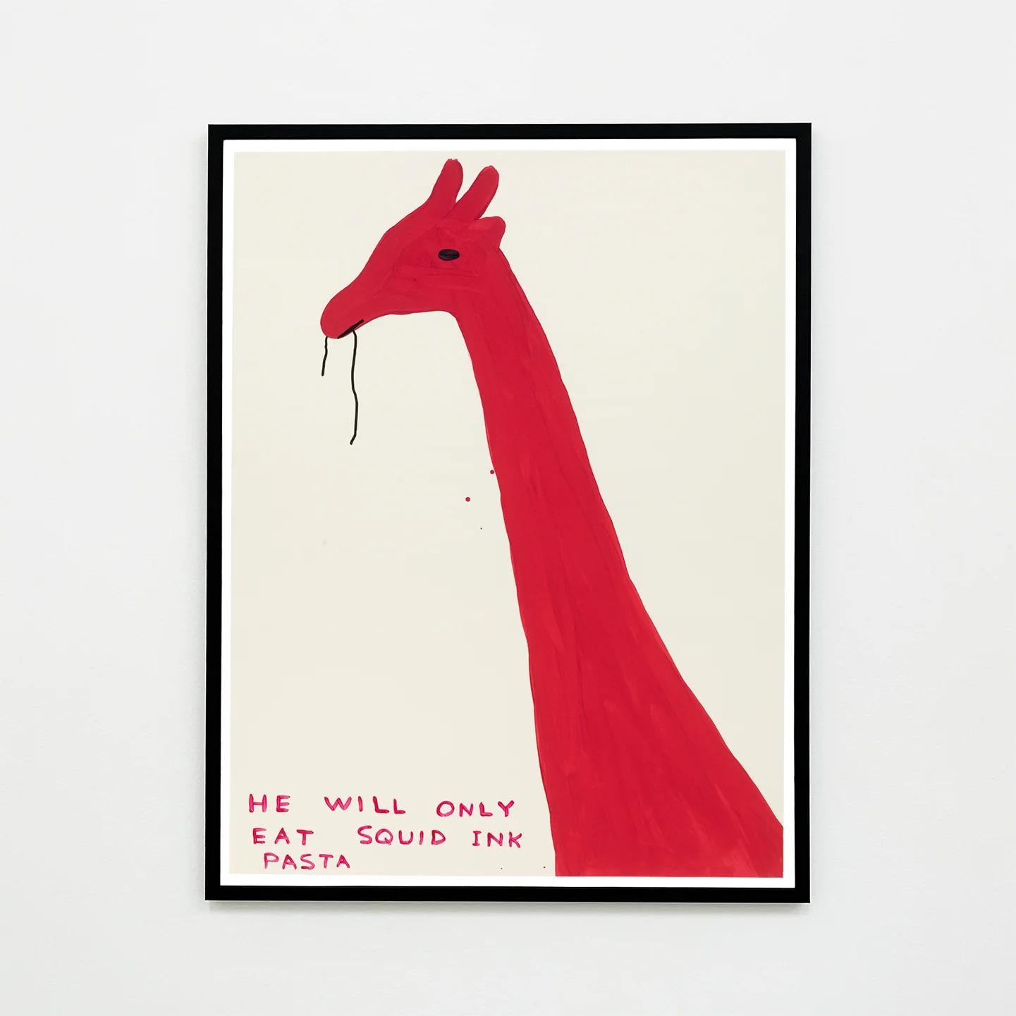 Off-set lithograph
Framed
64 x 84 cm (25.2 x 33.07 inches) 
Printed on 200g Munken Lynx paper by Narayana Press in Denmark 

This print is based on the original acrylic on paper work by Shrigley. Please note this item is framed, and can come in