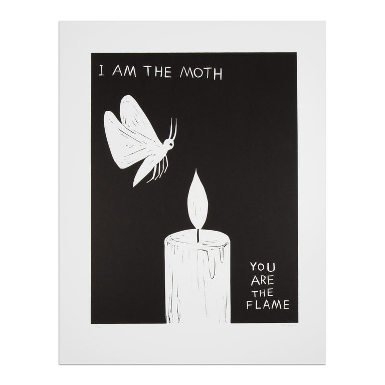 David Shrigley David Shrigley, I am the Moth Signed Linocut Print