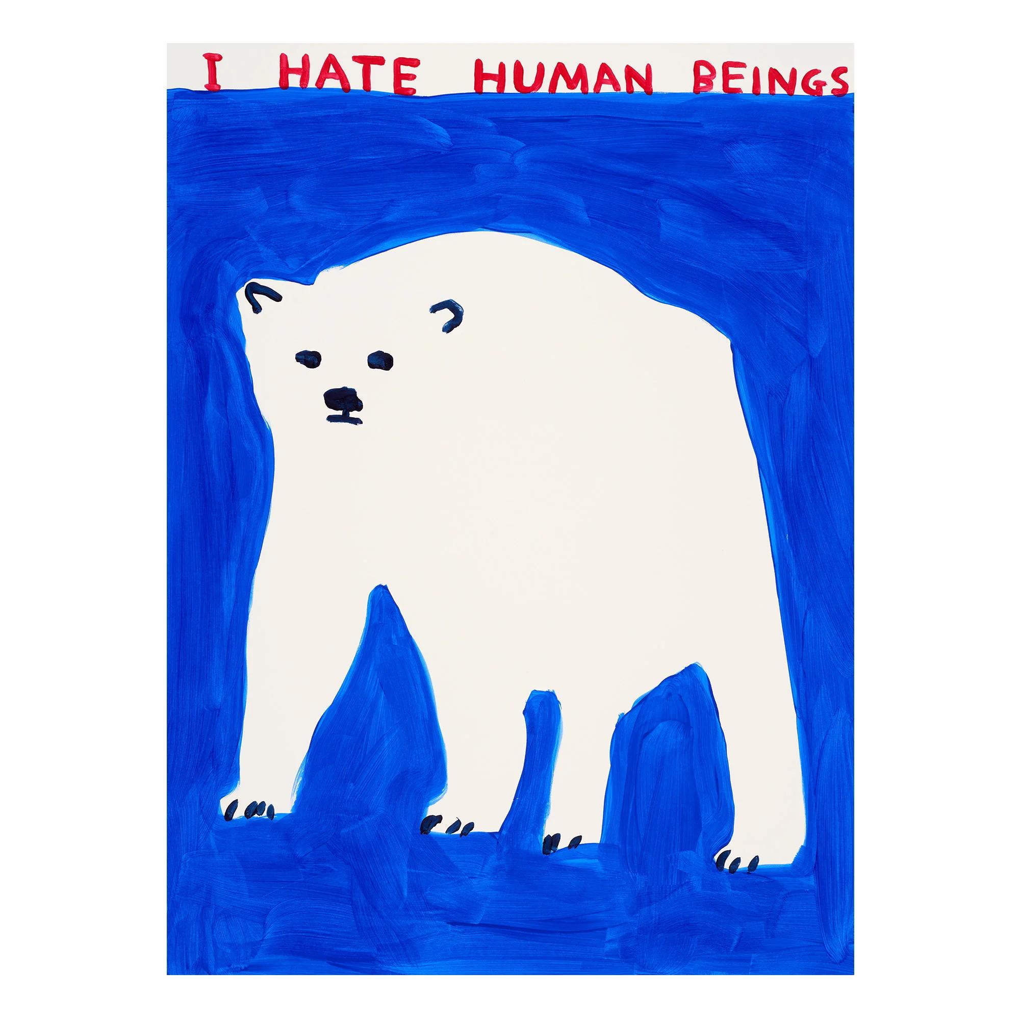 DAVID SHRIGLEY - ODIO GLI ESSERI UMANI. Edizione limitata Design moderno concettuale britannico