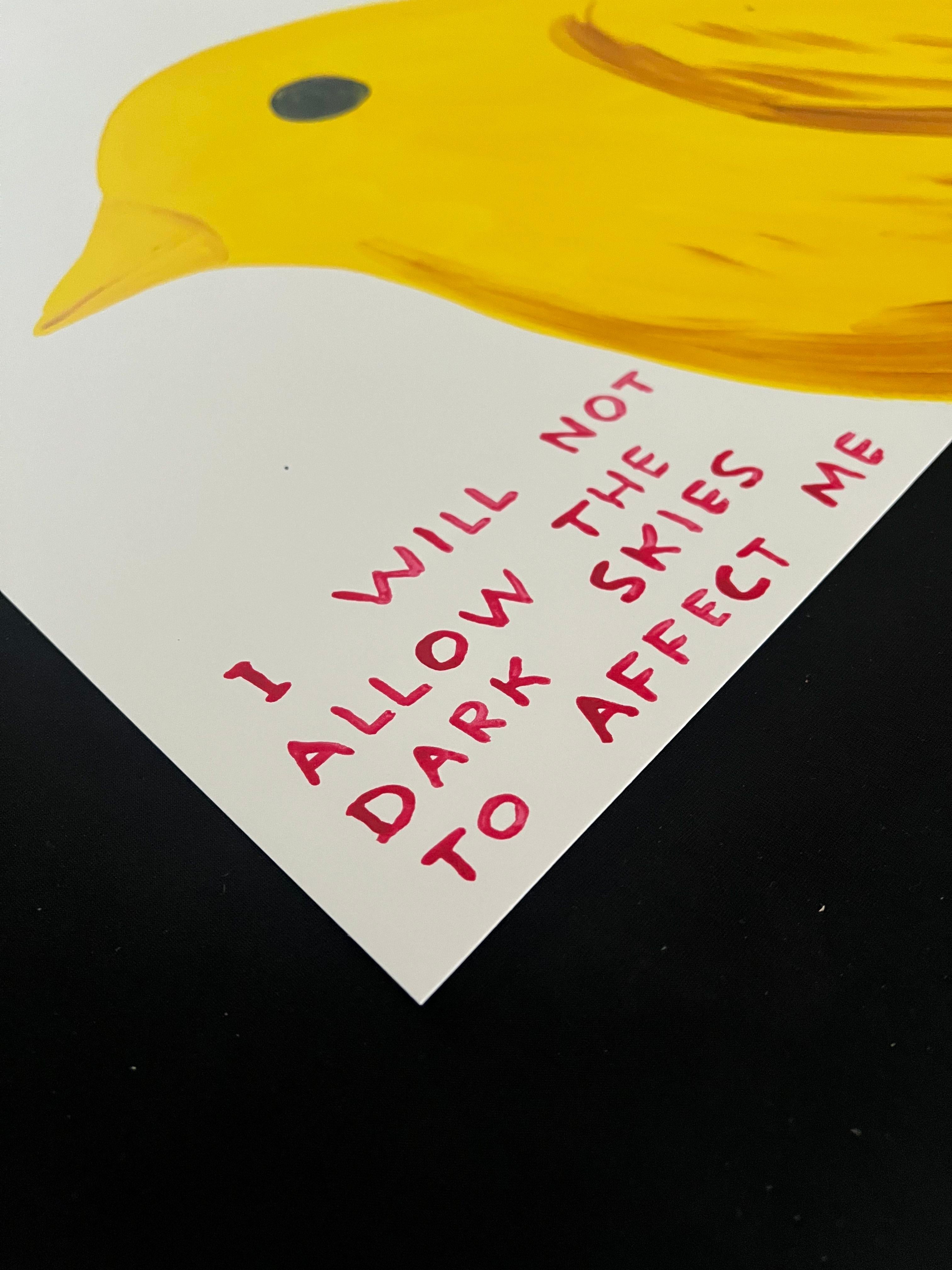 David Shrigley - I Will Not Allow The Dark Skies To Affect Me For Sale 3